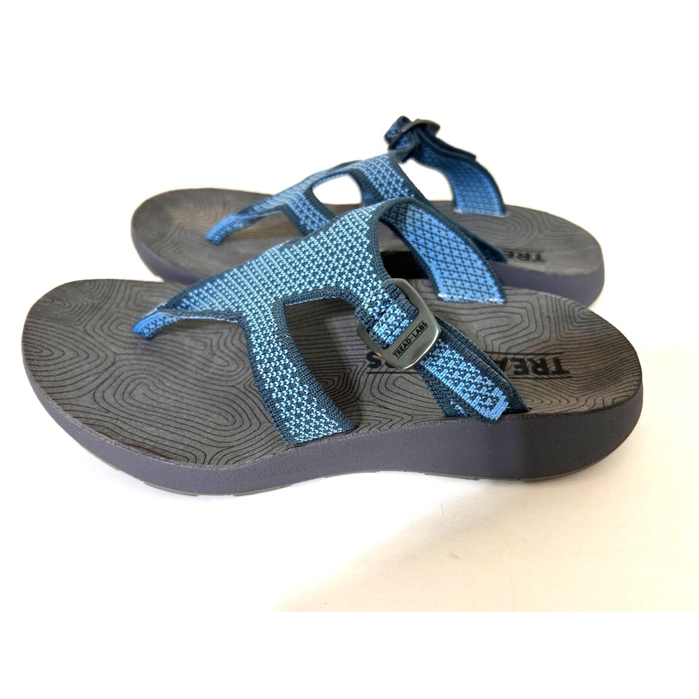 Tread Labs Covelo Sandals Women's 8 Slip-On Slide Arch Support Lightweight Blue